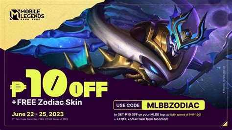 Get Off And A Free Mobile Legends Bang Bang Zodiac Skin On