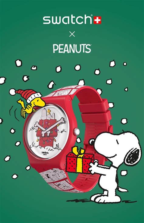 Swatch X Peanuts Xmas Special Swatch Snoopy And Woodstock Snoopy