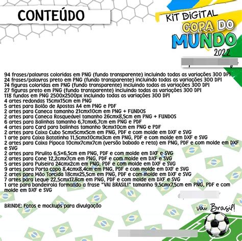 Kit Digital Copa Do Mundo 2022 Pandoca Brasil Completo Arquivos