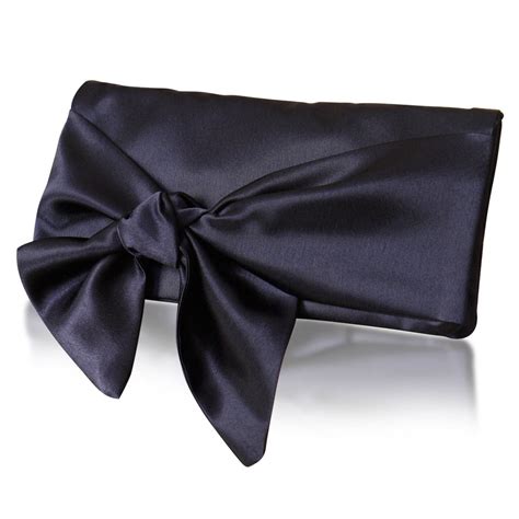 Navy Satin Clutch Handbag Hope Emma Gordon London Handmade Bridal