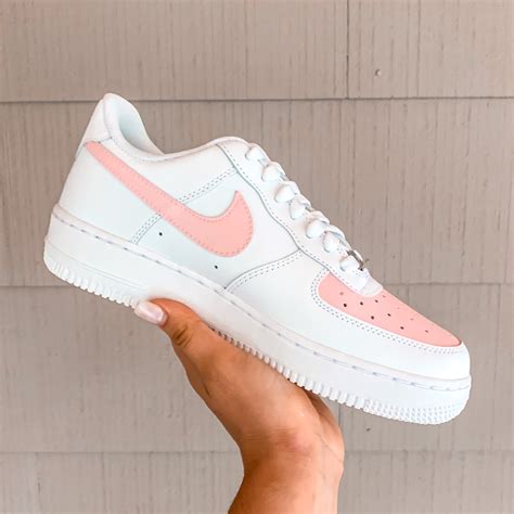 Light Pink Custom Nike Air Force 1s Etsy