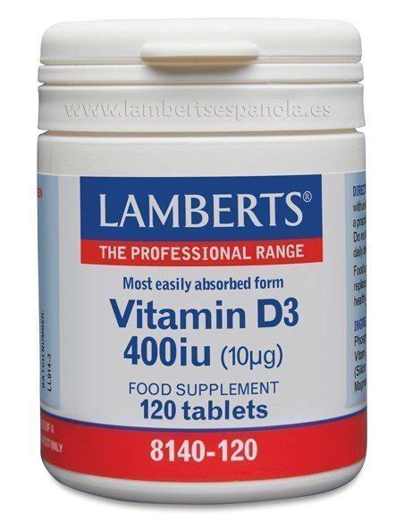 Lamberts Vitamina D3 400UI 10µg 120 Comprimidos