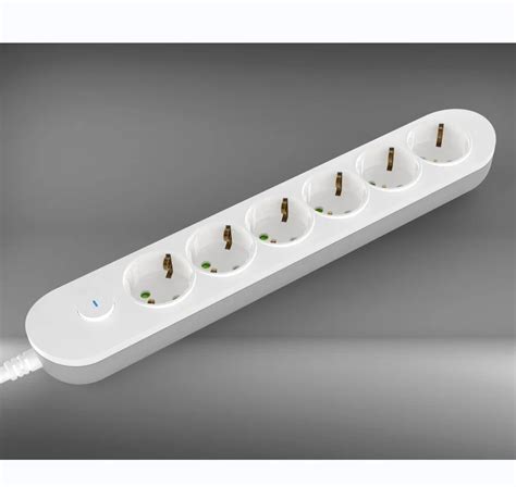 New 4 Way Extension Socket With Grounding Eu German Standard With Button Electrical Power Strip