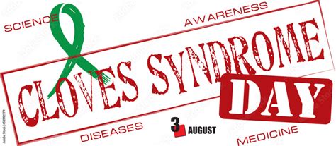 Cloves Syndrome Awareness Day Stock Vector Adobe Stock