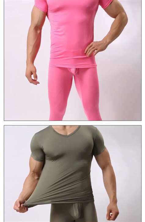 2021 Sex Costumes For Men Pyjama Sleepwear Ultra Thin Tight Sleep Set