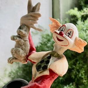 Fontanini Clown Magician With Rabbit Resin Figurine Vintage Etsy