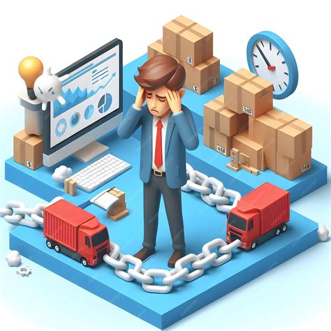 Business Professional Stressed by Supply Chain Disruption Operational