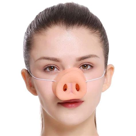 Halloween latex pig nose pig nose costume rubber latex nose muzzle mask Funny Pig Nose-in Party ...