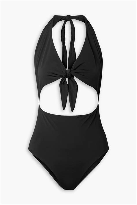 Mara Hoffman Maddy Cutout Stretch Econyl Halterneck Swimsuit The Outnet