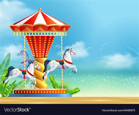realistic carousel background royalty  vector image