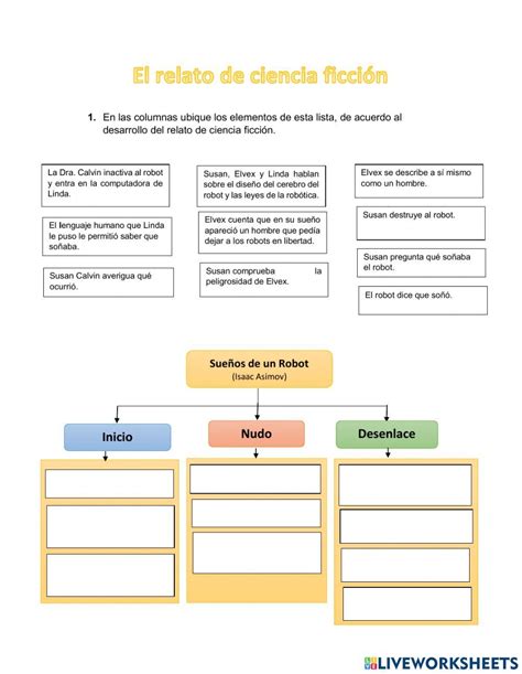 Relato De Ciencia Ficci N Worksheet