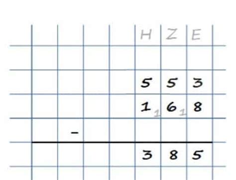 Schriftliches Subtrahieren Einfach Erkl Rt Anleitung