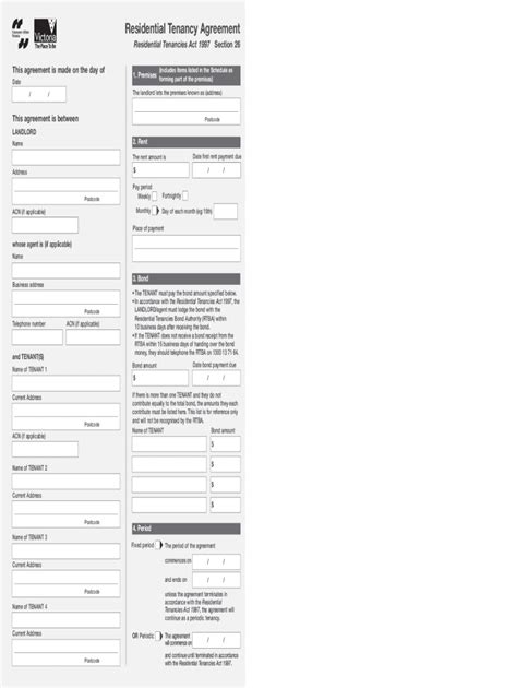 Residential Tenancy Agreement Fill Out Sign Online Dochub