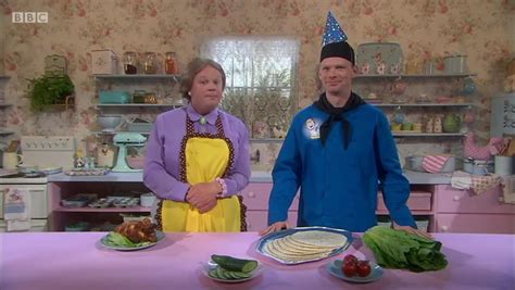 CBEEBIES Gigglebiz Dina Lady Makes Her Own Version Of A Chicken Wrap : Milo Jennings : Free ...