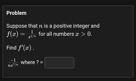 Solved Problem Suppose That N Is A Positive Integer And