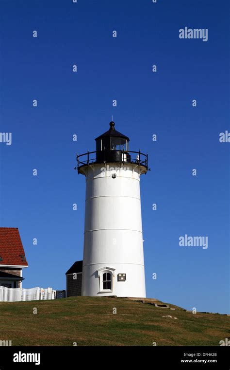 Nobska Point Lighthouse Woods Hole Cape Cod Massachusetts USA Stock