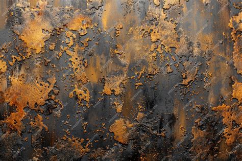 Premium Photo Panoramic Grunge Rusted Metal Texture With Oxidized