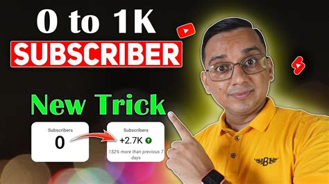 How To Get 1k Subscribers Fast 0 To 1k Subscriber New Trick Just Few Days Youtube