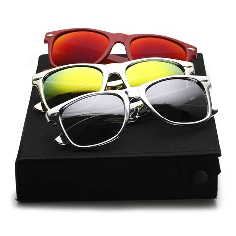 Limited Flash Mirror Lens Horned Rim Sunglasses Travel Case Zerouv