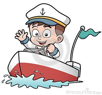 Boy Driving Boat Boat Cartoon Boat Vector Boat Illustration