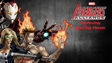 Marvel Avengers Alliance Reviewing Spec Ops Heroes YouTube