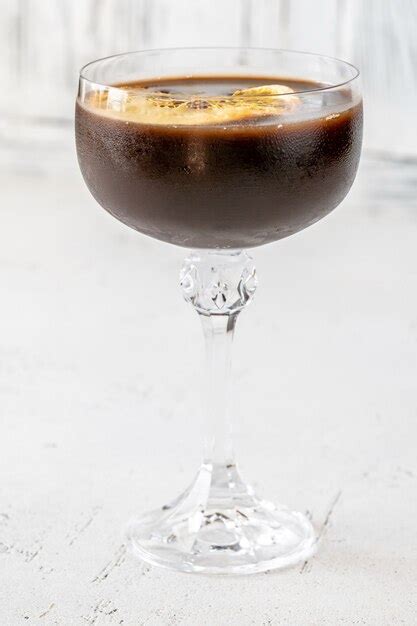 Premium Photo Glass Of Chocolate Orange Espresso Martini Cocktail