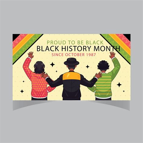 Black History Month Banner Background 36419072 Vector Art at Vecteezy