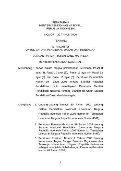 PDF PERATURAN MENTERI PENDIDIKAN NASIONAL REPUBLIK Simpuh Kemenag Go