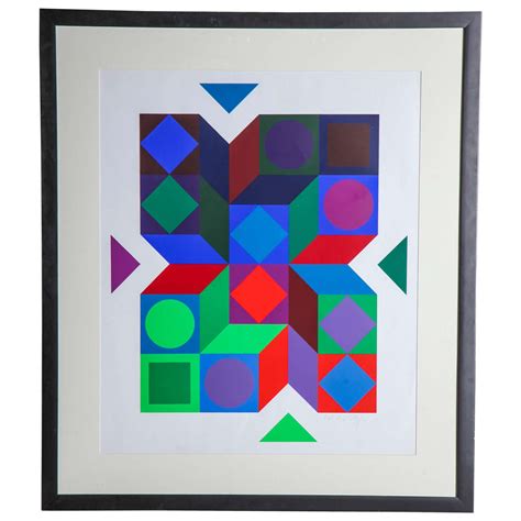 A Signed Lithograph By Victor Vasarely At 1stdibs