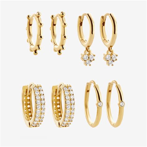 High Quality K Gold Plated Chunky Hoop Earrings For Women