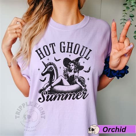 Hot Ghoul Summer Tshirt Goth Girl Summer Halloween Tshirt Trendy