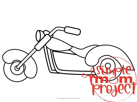 Free Printable Motorcycle Template – Simple Mom Project