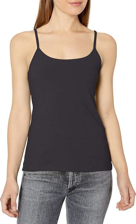 Hanes Womens O9342 Stretch Cotton Cami With Built In Shelf Bra