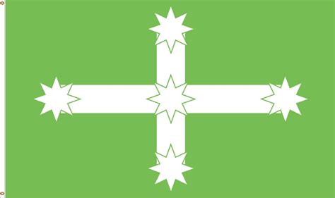 Green Eureka Flag Knitted Polyester - Custom Flag Australia