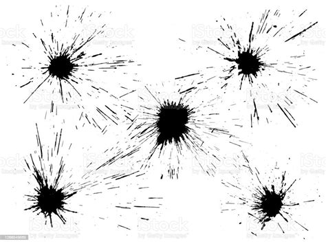 Éclaboussure Dencre Noire Et Blanche Vectorielle Trait De Tache Et De