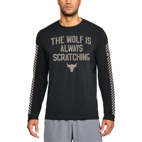 Under Armour Men S Ua X Project Rock The Wolf Long Sleeve T Shirt In