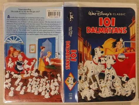 101 Dalmatians Walt Disney Classic Black Diamond VHS Tape