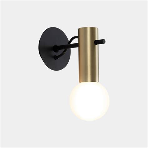LEDS C4 Nude Wall Light E27 Matt Gold Black Lights Co Uk