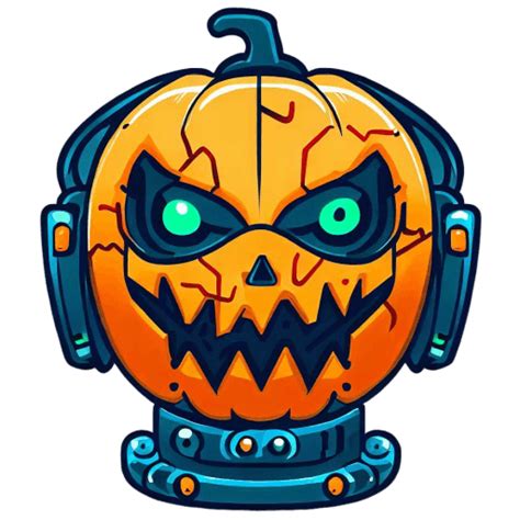 Cyborg Pumpkin Icon Halloween Emotions Iconpack Icon Archive