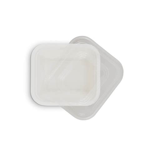 Lid in PET for 1/2 portions tray - Ecocanny