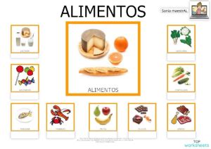 ALIMENTOS categorías semánticas Ficha interactiva TopWorksheets