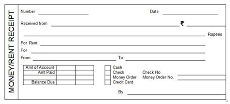 Rent Receipt Sample India Receipt Templates