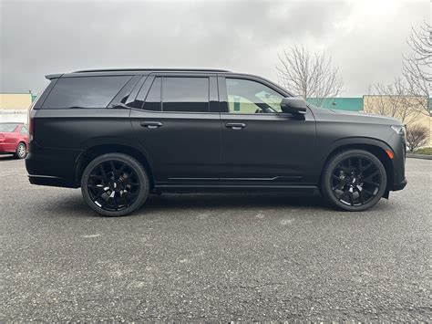 cadillac escalade kpmf perfect matte black wicked wraps