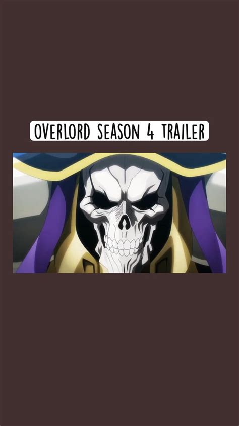 overlord season 4 trailer | Season 4, Seasons, Anime