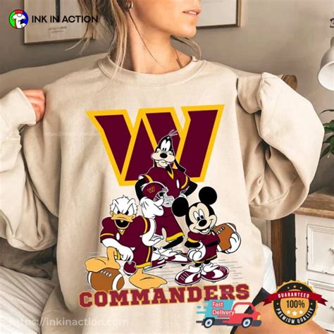 Washington Commanders Disney Football Shirt, Commander's NFL Graphic ...