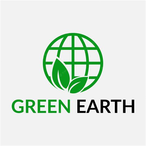 Premium Vector Abstract Green Earth Emblem Logo Design