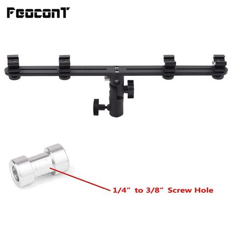 Flash Bracket Swivel Tilt Bracket Hot Cold Shoe Flash Single Dual Triple Mount Head Umbrella