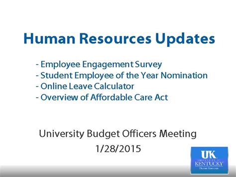 Human Resources Updates Employee Engagement Survey Student Employee