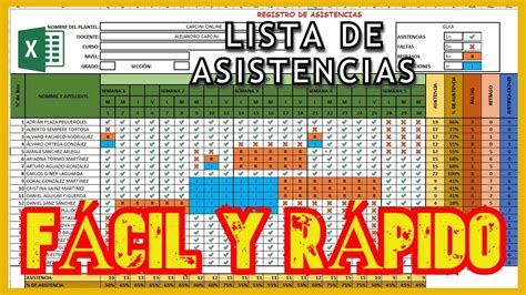 Cómo HACER una LISTA de Asistencia en Excel Para Alumnos o Trabajadores