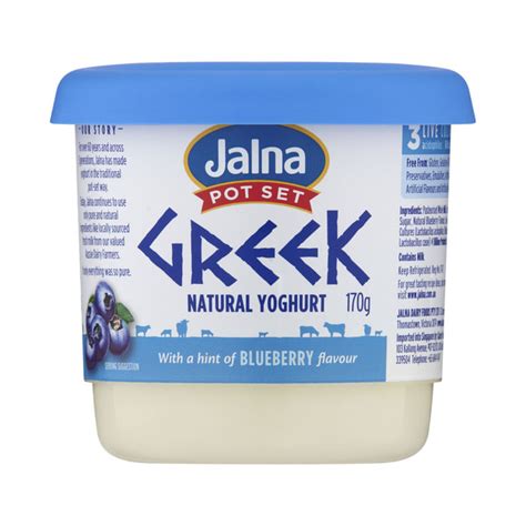 Buy Jalna Greek Yoghurt Blueberry 170g Coles